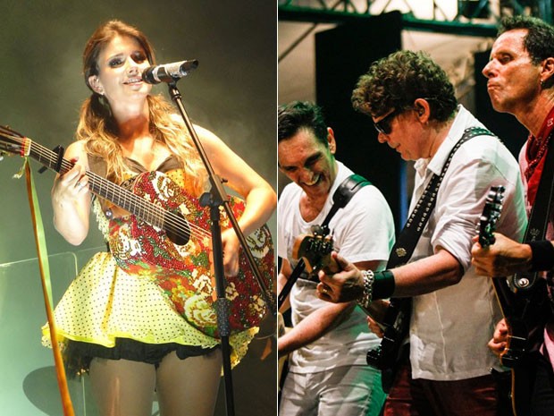 Sertaneja e banda de rock estarão no palco principal do evento musical (Foto: Arte/G1)