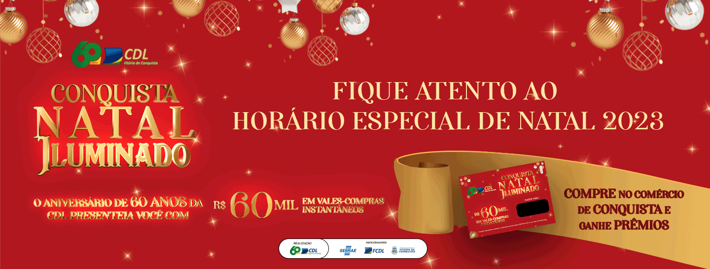 Horário especial de Natal 2023 – CDL Jovem Nacional